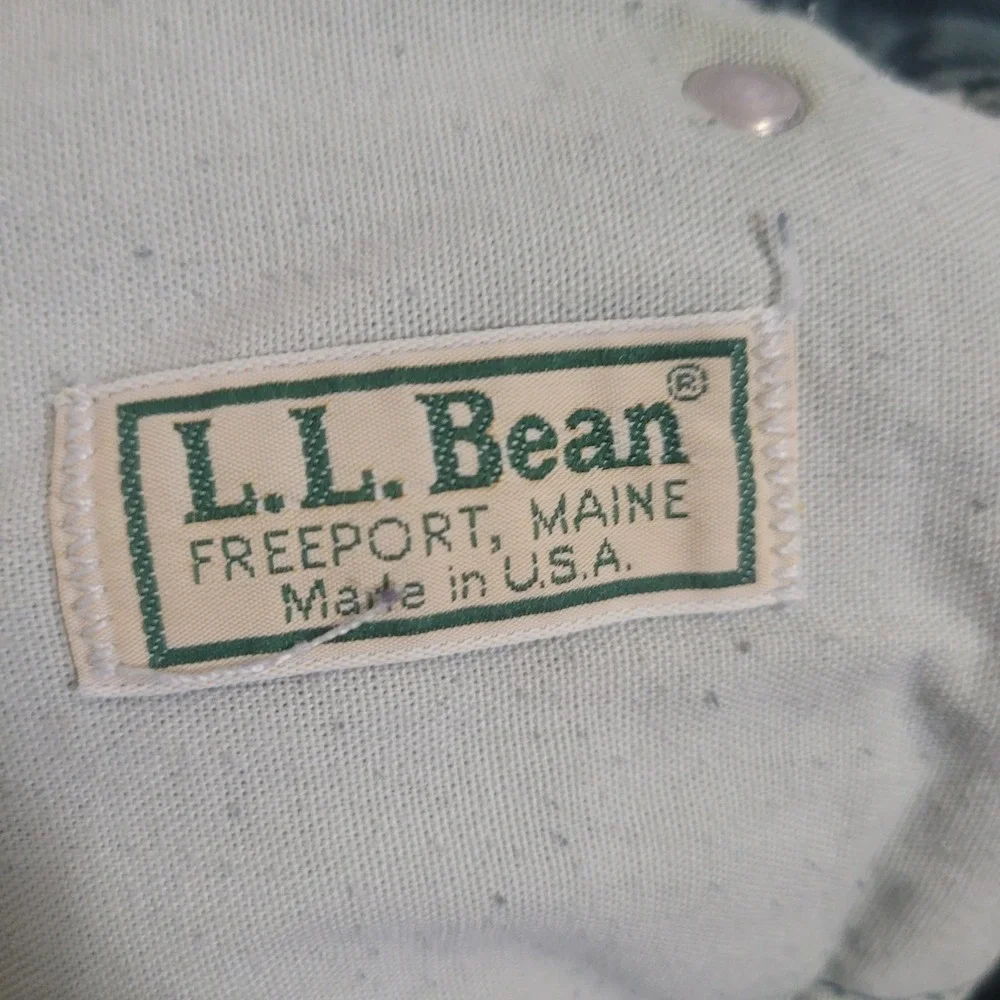 L.L. Bean 34x30 Straight Leg Jeans Mens Teal Green Vintage 90s Made in USA Denim